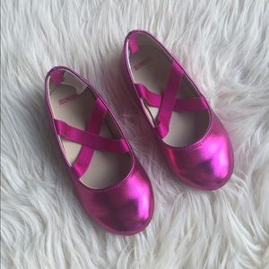 Toddler Girls Hot Pink Ballet Flats Sz 9